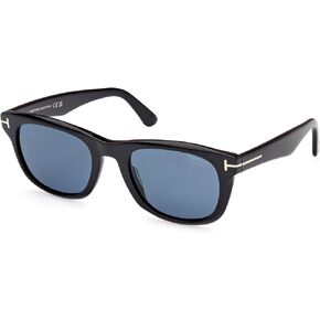 Tom Ford Sunglasses FT 1076 Kendel 01M Shiny Black, Eco, t Logo/Polarized Bl