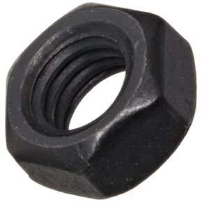 18-8 Stainless Steel Hex Nut, Black Oxide Finish, DIN 934, Metric, M6-1 Thread Size, 10 mm Width Across Flats, 5 mm Thick (Pack of 100)
