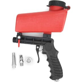 Pneumatic Sandblasting Gun, Small Handheld Sand Blaster Machine Blasting Tool 90PSI 21lbs Capacity