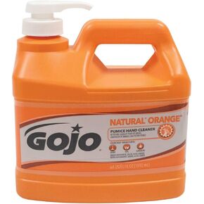 Stens GOJO Bottle White NATURAL ORANGE Citrus Scented Heavy Duty Hand Cleaner, 64 ounce
