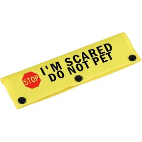 Funny Dog Leash Sleeve I'm Scared Do Not Pet Dog Leash Wrap Sleeve Pet Birthday Gift (I'm Scared Do Not Pet-YE Sleeve)