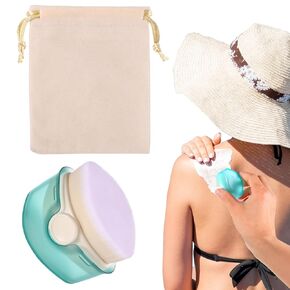 Sunscreen Applicator Brush for Kids with Storage Bag, Portable Tender Fiber Wool Mini Sun Cream Sunblock Sun Block Sun Lotion Sun Buddy Brush Body Makeup Brush
