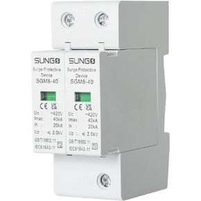 واقي التيار 40KA، استجابة سريعة 420 فولت تيار متردد 2P صواعق الجهد المنخفض للمنزل، حماية متينة in Kuwait