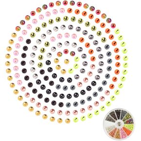 240pcs Tungsten Slotted Beads Assorment, 12 Colors Fly Tying Nymph Head Tungsten Beads Assorted with Tackle Box, 3.8mm