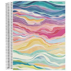 Erin Condren 8,5" X 11" Spiral Bound Dot Grid Journal Notebook - Layers Colorful, 5Mm Dot Grid, 160 Page Writing, Drawing & Art Notebook, 80Lb Thick Mohawk Paper, Stickers Included