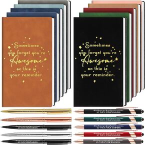 Ireer 10 Sets Employee Appreciation Gifts Notebooks with Pens A6 Leather Journal Thank You Gifts Bulk Notebooks Inspirational Gifts for Coworker Staff Team Teacher Nurse(May You Be Proud)