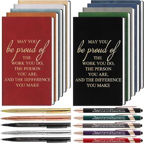 مجموعة من 10 دفاتر ملاحظات مع أقلام، هدايا تقدير الفريق بالجملة للموظفين والمعلمين والممرضات، أفضل هدايا ملهمة للفريق على الإطلاق لزملاء العمل (في وقت ما تنسى) in Kuwait