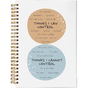 Circle Of Control Mental Health Thing I Can and Cannot Control Spiral Notebook Journal 5.5 x 8.3 inches,Psychology Lined Hardcover Spiral Notebook,Mental Health Awareness Gifts in Kuwait