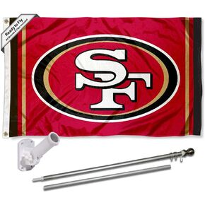 San Francisco 49ers Flag Pole and Bracket Kit
