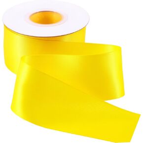 Solid Color Satin Ribbon 1-1/2 inch x 50 Yards Roll Hot Pink Double Faced for Gift Wrapping Crafts Wedding Decoration, Wedding Invitation Card, Birthday Party Decoration in Kuwait