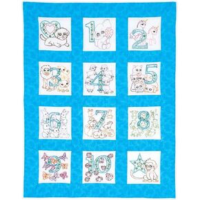 Numbers 1,2,3 Nursery Quilt Blocks