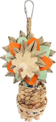 LUOZZY Bird Shredder Toys Foraging Hanging Toy Parrot Cage Chewing Toys for Small Medium Parrot Finch Conure Lovebirds (Hanging Basket) in Saudi Arabia
