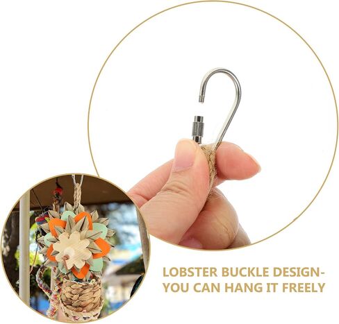LUOZZY Bird Shredder Toys Foraging Hanging Toy Parrot Cage Chewing Toys for Small Medium Parrot Finch Conure Lovebirds (Hanging Basket) in Saudi Arabia