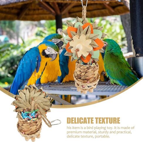 LUOZZY Bird Shredder Toys Foraging Hanging Toy Parrot Cage Chewing Toys for Small Medium Parrot Finch Conure Lovebirds (Hanging Basket) in Saudi Arabia