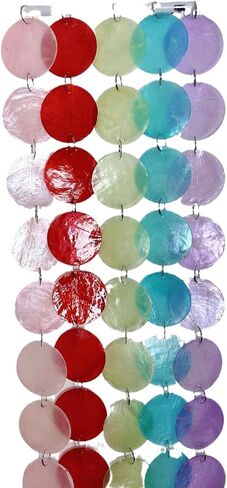 30pc 2Inch Round Capiz Sea Shells,2 Holes Capiz Shells,for Home Decor,Wind Chimes,Jewelry Making Crafts Decoration (Mix Color) in Saudi Arabia