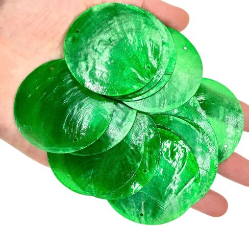 30pc 2Inch Round Capiz Sea Shells,2 Holes Capiz Shells,for Home Decor,Wind Chimes,Jewelry Making Crafts Decoration (Mix Color) in Saudi Arabia