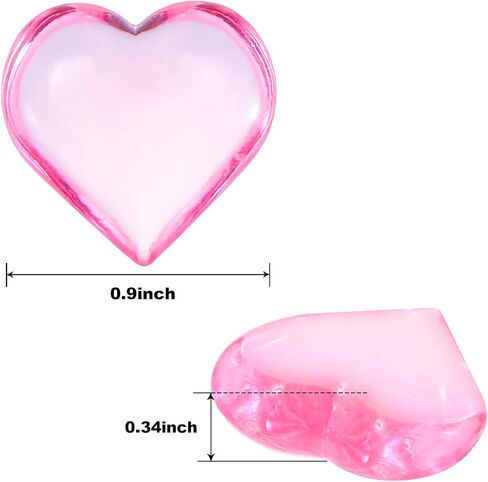 160 Pieces Acrylic Heart Decoration Valentine's Day Heart Ornaments for Vase Fillers and Table Scatter, 0.9 Inch (Red and Pink) in Saudi Arabia