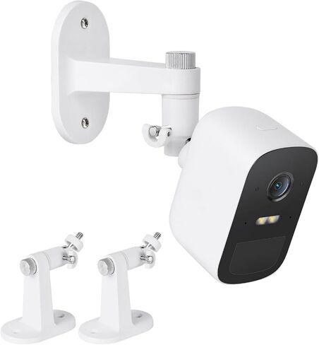 2 قطعة دعامة تثبيت على الحائط قابلة للتعديل متوافقة مع eufyCam 2C/2C Pro، 2/2 Pro، 3C/S300، 3/S330، لـ SoloCam C210/S220، دعامة تثبيت لنظام أمان منزلك بزاوية رؤية مثالية - أبيض in Kuwait