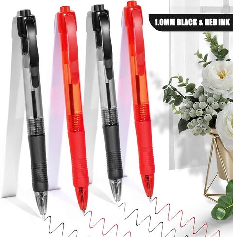 deegtran Pens Bulk, 100 Pack No Bleed Black Ink Click Pens with Soft Grip, Wholesale Retractable Ballpoint Pens for Office School, Medium Point Smooth 1.0MM in Saudi Arabia