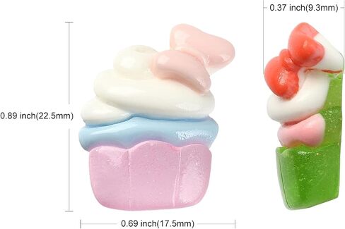 LiQunSweet 50 Pcs 10 Styles Animal Milk Tea Cup PVC Plastic Cabochons Lovely Cartoon Zoo Theme Beads Boba Milk Tea Drink Nohole Beads for DIY Craft in Saudi Arabia