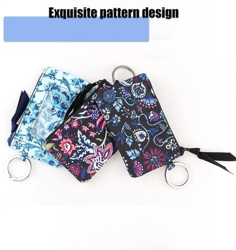 Women's Lanyard with Wallet Zipper ID Case with Lanyards (Black) in Saudi Arabia