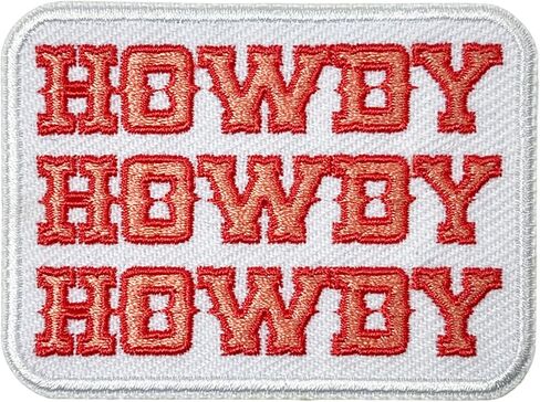Howdy Patch-3 بوصات يمكن كيها/خياطتها على Howdy Yall رقعة مزخرفة مطرزة، رقع التطريز الجنوبية للملابس وحقائب الظهر والقبعات، رقعة مطرزة رعاة البقر مضحكة DIY الملحقات in Kuwait