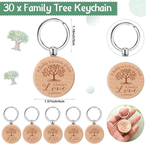 Family Reunion Favors Family Tree Keychain Thank You Cards and Organza Bags Home Family Souvenir Gift in Saudi Arabia