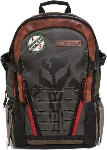 حقيبة ظهر للكمبيوتر المحمول للبالغين من Bioworld Star Wars Boba Fett Bounty Hunter Utility Tech in Kuwait