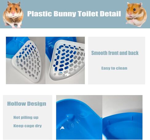 صندوق فضلات خنزير غينيا من PINVNBY، وعاء مثلث على شكل نمس، وعاء فضلات زاوية، صينية فضلات خنزير غينيا، مرحاض بلاستيكي للهامستر، أرنب شينشيلا، حيوان صغير (وردي) in Kuwait