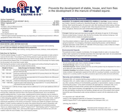 Equine 8-8-8 Feedthrough Fly Control for Horses (5 lb) in Saudi Arabia