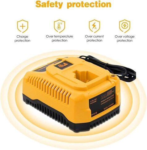 شاحن سريع DC9310 7.2 فولت - 18 فولت بديل لشاحن ديوالت 18 فولت متوافق مع بطارية ديوالت 7.2 فولت - 18 فولت Ni-Mh DW9057 DW9061 DC9071 DC9091 DC9096 DC9098 DC9099 DE9057 DW9096 DW9098 DW9099 شاحن in Kuwait