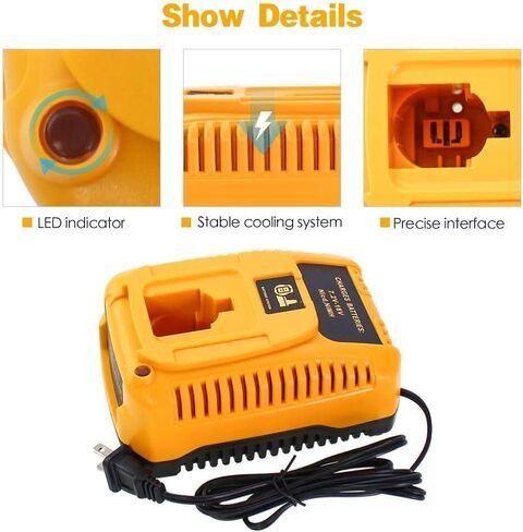 شاحن سريع DC9310 7.2 فولت - 18 فولت بديل لشاحن ديوالت 18 فولت متوافق مع بطارية ديوالت 7.2 فولت - 18 فولت Ni-Mh DW9057 DW9061 DC9071 DC9091 DC9096 DC9098 DC9099 DE9057 DW9096 DW9098 DW9099 شاحن in Kuwait