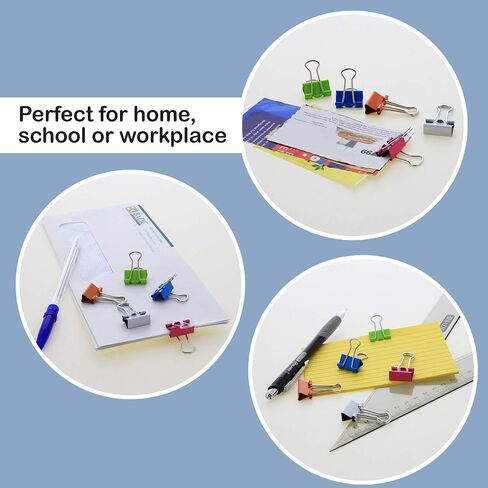 BAZIC Products Small 3/4" (19mm) Assorted Color Binder Clip (20/Pack), 263 in Saudi Arabia