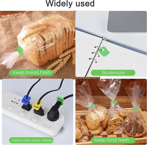 Reusable Plastic Bread Clips Keep Your Food Fresh，Also usable as Cable Management Labels - 7/8 x 1 inches - 100 Pieces in Saudi Arabia