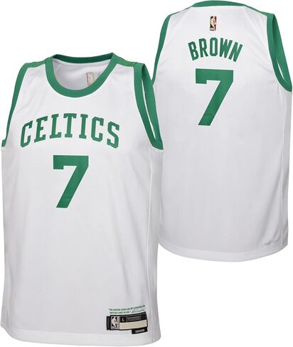 قميص Jaylen Brown Boston Celtics White #7 للأطفال الشباب 8-20 من الخشب الصلب الكلاسيكي in Kuwait