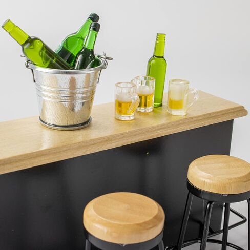 مجموعة بيرة مصغرة 1:12 سلة نبيذ حمراء صغيرة مع برميل بيرة (مجموعة من 15) in Kuwait