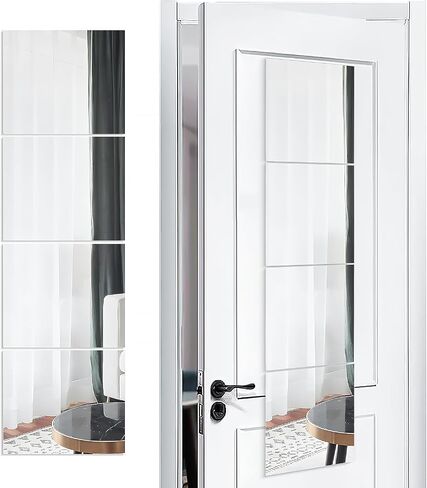 Full Length Combine Mirror Tiles 8" x 8" x 8Pcs Frameless Wall Mounted Glass Wall Mirror for Gym Door Bedroom Living Room in Saudi Arabia