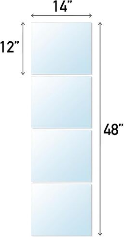 Full Length Combine Mirror Tiles 8" x 8" x 8Pcs Frameless Wall Mounted Glass Wall Mirror for Gym Door Bedroom Living Room in Saudi Arabia