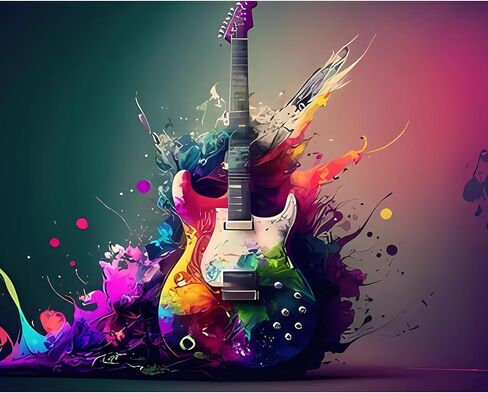 DIY Paint by Numbers,Hanging Headphones,Colorful Canvas Oil Painting Kit for Kids & Adults, 16X20 inches Drawing Paintwork Acrylic Pigment,for Home Living Room Decorative Painting Frameless in Kuwait