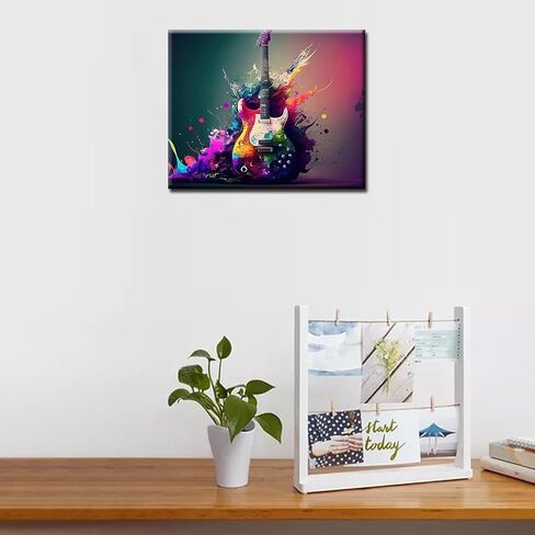 DIY Paint by Numbers,Hanging Headphones,Colorful Canvas Oil Painting Kit for Kids & Adults, 16X20 inches Drawing Paintwork Acrylic Pigment,for Home Living Room Decorative Painting Frameless in Kuwait