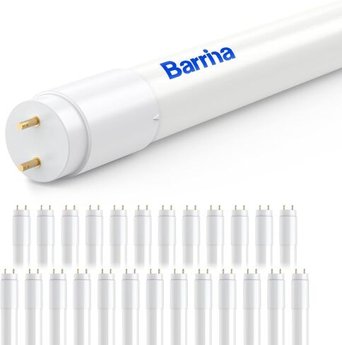 Barrina LED Tube Lights 4FT, T8 led Bulbs 4 Foot 5000K,18W 2300LM, G13 Base,Type A+B ，Plug & Play OR Ballast Bypass, T8 T10 T12 Fluorescent Replacement, Single-End OR Dual-End Powered 4 Packs in Saudi Arabia