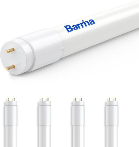 Barrina LED Tube Lights 4FT, T8 led Bulbs 4 Foot 5000K,18W 2300LM, G13 Base,Type A+B ，Plug & Play OR Ballast Bypass, T8 T10 T12 Fluorescent Replacement, Single-End OR Dual-End Powered 4 Packs in Saudi Arabia