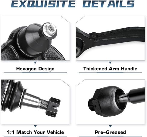 طقم ذراع التحكم الأمامي العلوي والسفلي مع مفصل كروي يسار ويمين طقم تعليق خلفي للأمام لـ 2011 2012 2013 2014 2015 2016 2017 طرازات كرايسلر 300 دودج تشالنجر تشارجر RWD in Kuwait