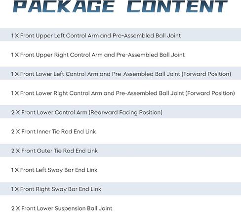 طقم ذراع التحكم الأمامي العلوي والسفلي مع مفصل كروي يسار ويمين طقم تعليق خلفي للأمام لـ 2011 2012 2013 2014 2015 2016 2017 طرازات كرايسلر 300 دودج تشالنجر تشارجر RWD in Kuwait