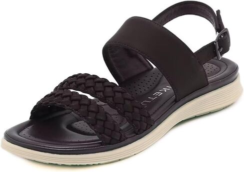 Women's Flat Sandals Ankle Strap Open Toe Summer Braided Sandal Beach Comfortable Platform Outdoor Slingback Dress Shoes in Saudi Arabia