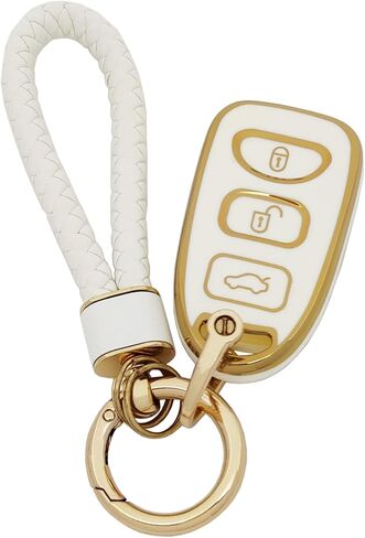 غطاء مفتاح فوب لشركة هيونداي لينة TPU مفتاح فوب حامل حامي متوافق مع هيونداي إلنترا أكسنت سوناتا كيا أوبتيما الملحقات مع سلسلة المفاتيح in Kuwait