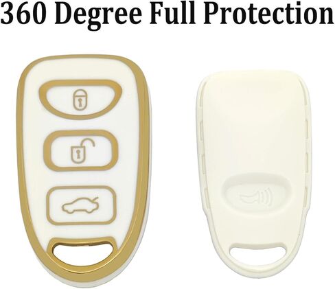 غطاء مفتاح فوب لشركة هيونداي لينة TPU مفتاح فوب حامل حامي متوافق مع هيونداي إلنترا أكسنت سوناتا كيا أوبتيما الملحقات مع سلسلة المفاتيح in Kuwait