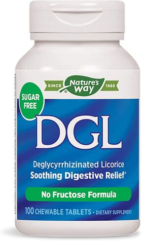 Nature's Way DGL (بدون فركتوز)، 100 قرص قابل للمضغ. عبوة من زجاجتين in Saudi Arabia