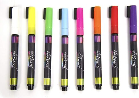 Ala Board Chalk Marker Fluorescent Dry Erase Extra Large Tip 15mm Colors (blue, purple, pink, white) 4 Pack in Saudi Arabia