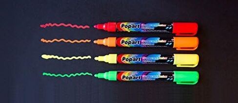 Ala Board Chalk Marker Fluorescent Dry Erase Extra Large Tip 15mm Colors (blue, purple, pink, white) 4 Pack in Saudi Arabia